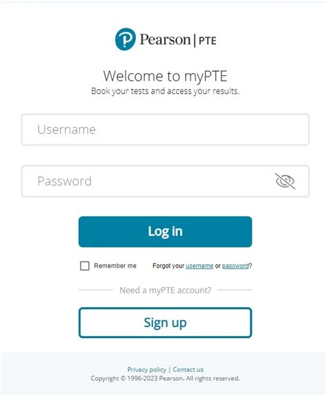 pte result login|myPTE.